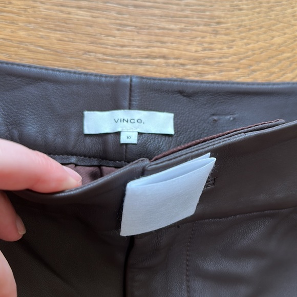 NWOT VINCE Leather flared pants- extremely soft!!! - Picture 14 of 16